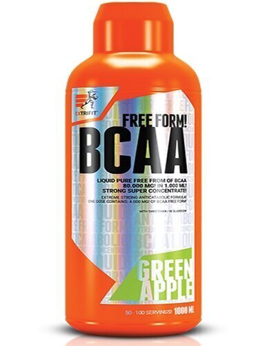 Aminoskābe Extrifit BCAA Free Form Liquid 80 000 mg, ābolu garša, 1000 ml cena un informācija | Aminoskābes | 220.lv