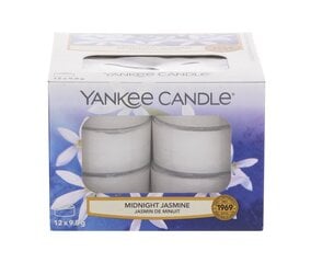 Ароматические чайные свечи Yankee Candle Midnight Jasmine 9,8 г, 12 шт. цена и информация | Подсвечники, свечи | 220.lv