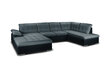 Stūra dīvāns TMS Palermo XL, tumši pelēks/pelēks cena un informācija | Stūra dīvāni | 220.lv