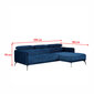 Stūra dīvāns Selsey Ryenne, zils cena un informācija | Stūra dīvāni | 220.lv