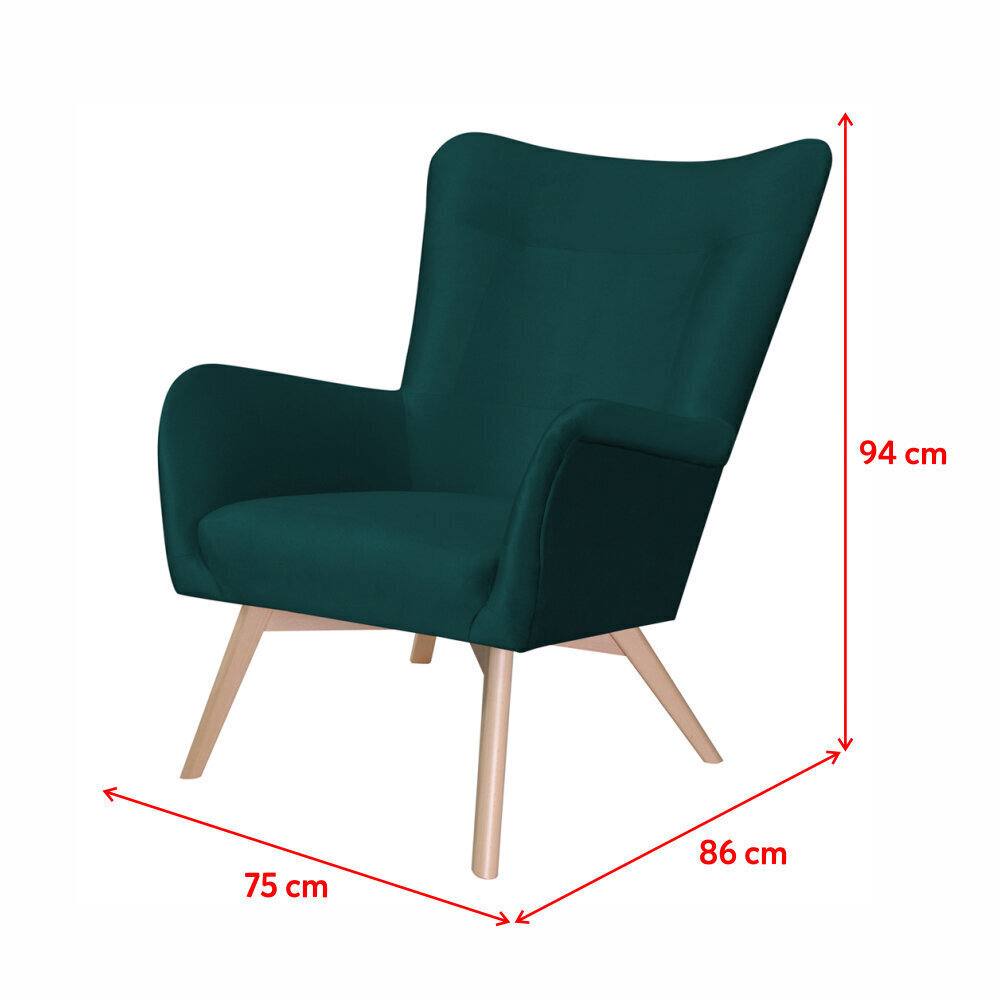 Krēsls Selsey Fianna, zaļš цена и информация | Atpūtas krēsli | 220.lv