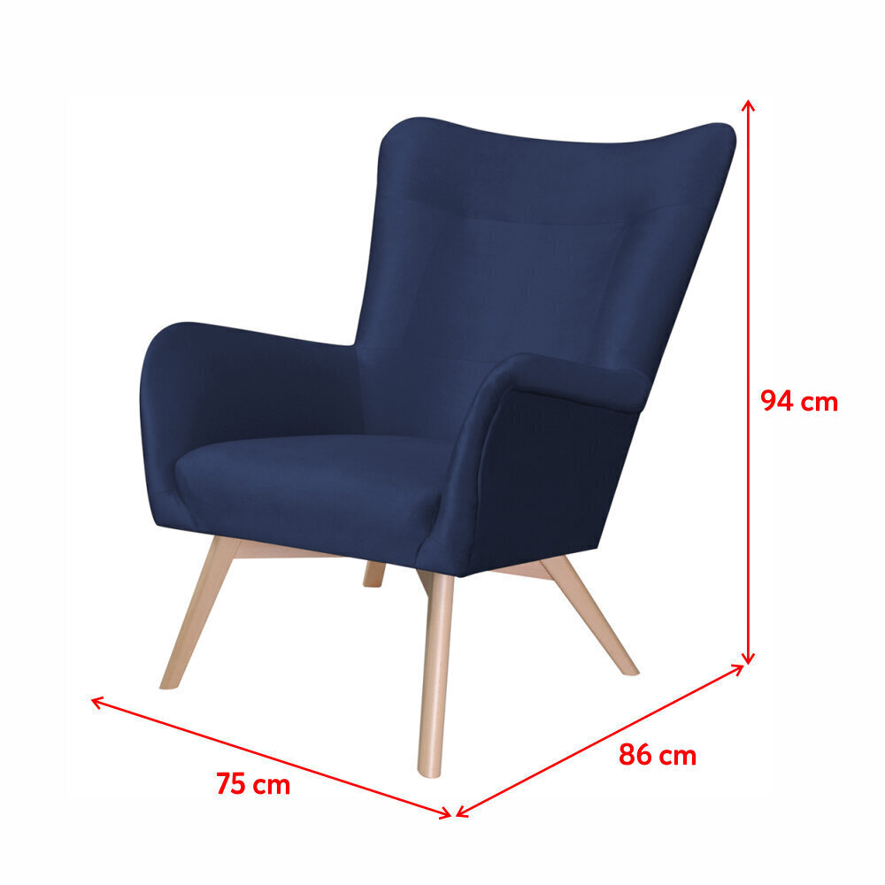 Krēsls Selsey Fianna, zils cena un informācija | Atpūtas krēsli | 220.lv