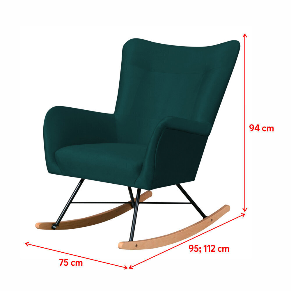 Šūpuļkrēsls Selsey Fianna, zaļš цена и информация | Atpūtas krēsli | 220.lv