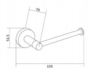 Mexen Remo tualetes papīra turētājs, hromēts cena un informācija | Vannas istabas aksesuāri | 220.lv