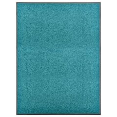 vidaXL durvju paklājs, mazgājams, ciānkrāsā, 90x120 cm цена и информация | Придверные коврики | 220.lv