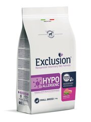 Exclusion Hypoallergenic Monoprotein mazu šķirņu suņiem ar cūkgaļu un zirņiem, 2kg цена и информация |  Сухой корм для собак | 220.lv