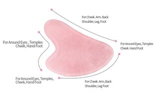 Gua Sha массажер из розового кварца цена и информация | Массажеры для лица, инструменты для чистки лица | 220.lv