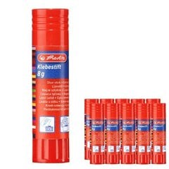 Herlitz Клей-карандаш, 8 г, 10 штук в упаковке цена и информация | Канцелярия | 220.lv
