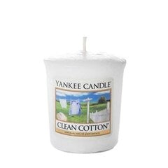 Ароматическая свеча Yankee Candle Clean Cotton 49 г цена и информация | Подсвечники, свечи | 220.lv