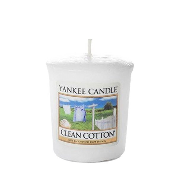Aromātiska svece Yankee Candle Clean Cotton 49 g цена и информация | Sveces un svečturi | 220.lv