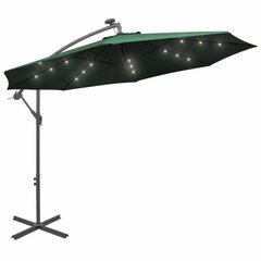 Зонт солнцезащитный, 300 см, зеленый цена и информация | Зонты, маркизы, стойки | 220.lv