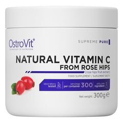 Uztura bagātinātājs OstroVit Natural vitamīns C, 300 g cena un informācija | Vitamīni | 220.lv