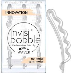 Matu sprādzes Invisibobble Waver Plus Crystal Clear, 3 gab. цена и информация | Аксессуары для волос | 220.lv