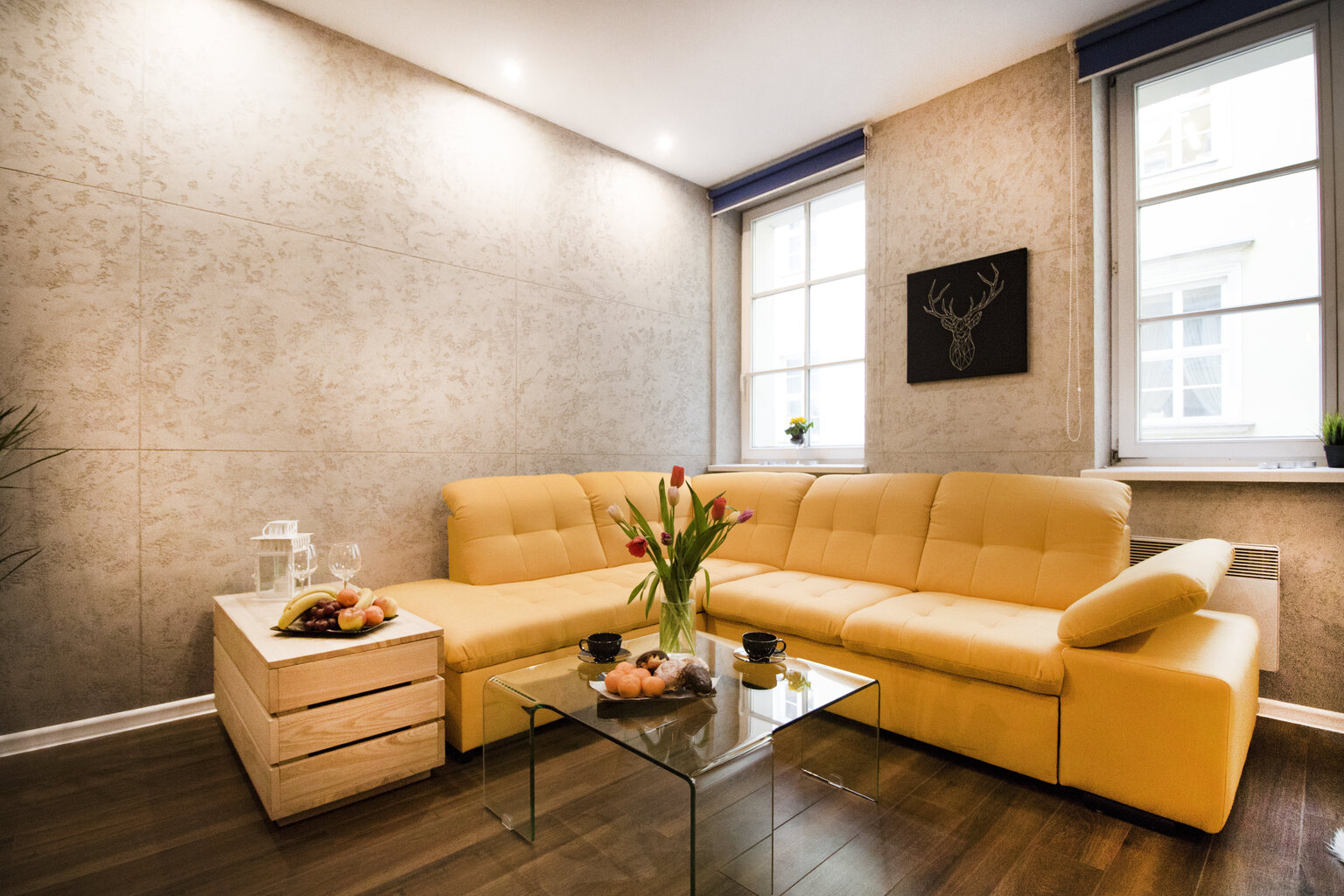 Stūra dīvāns TMS Palermo Small, dzeltens cena un informācija | Stūra dīvāni | 220.lv