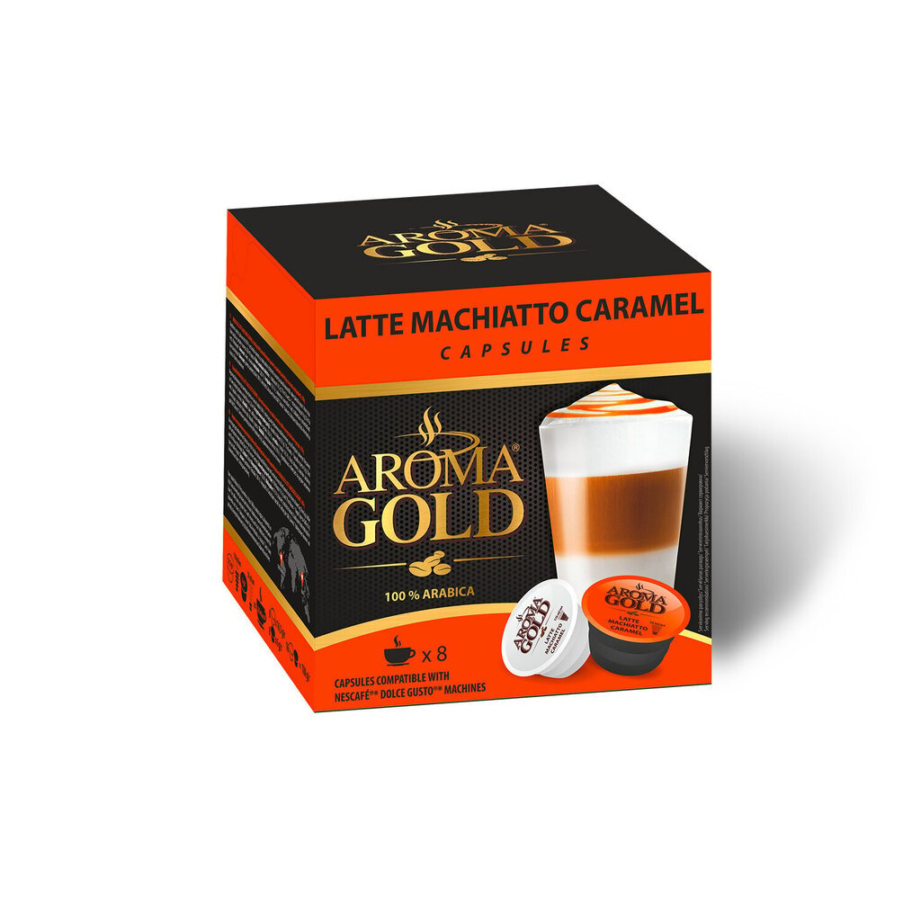 Kafijas kapsulas Aroma Gold Latte Caramell, 180 g cena un informācija | Kafija, kakao | 220.lv
