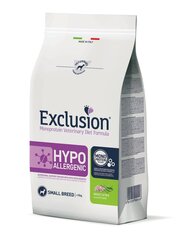 Exclusion Hypoallergic Monoprotein mazu šķirņu suņiem ar kukaiņiem un zirņiem, 2kg cena un informācija | Sausā barība suņiem | 220.lv