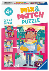 Puzle Ravensburger Job Swap Mix & Match, 3x24 d., 05136 cena un informācija | Puzles, 3D puzles | 220.lv