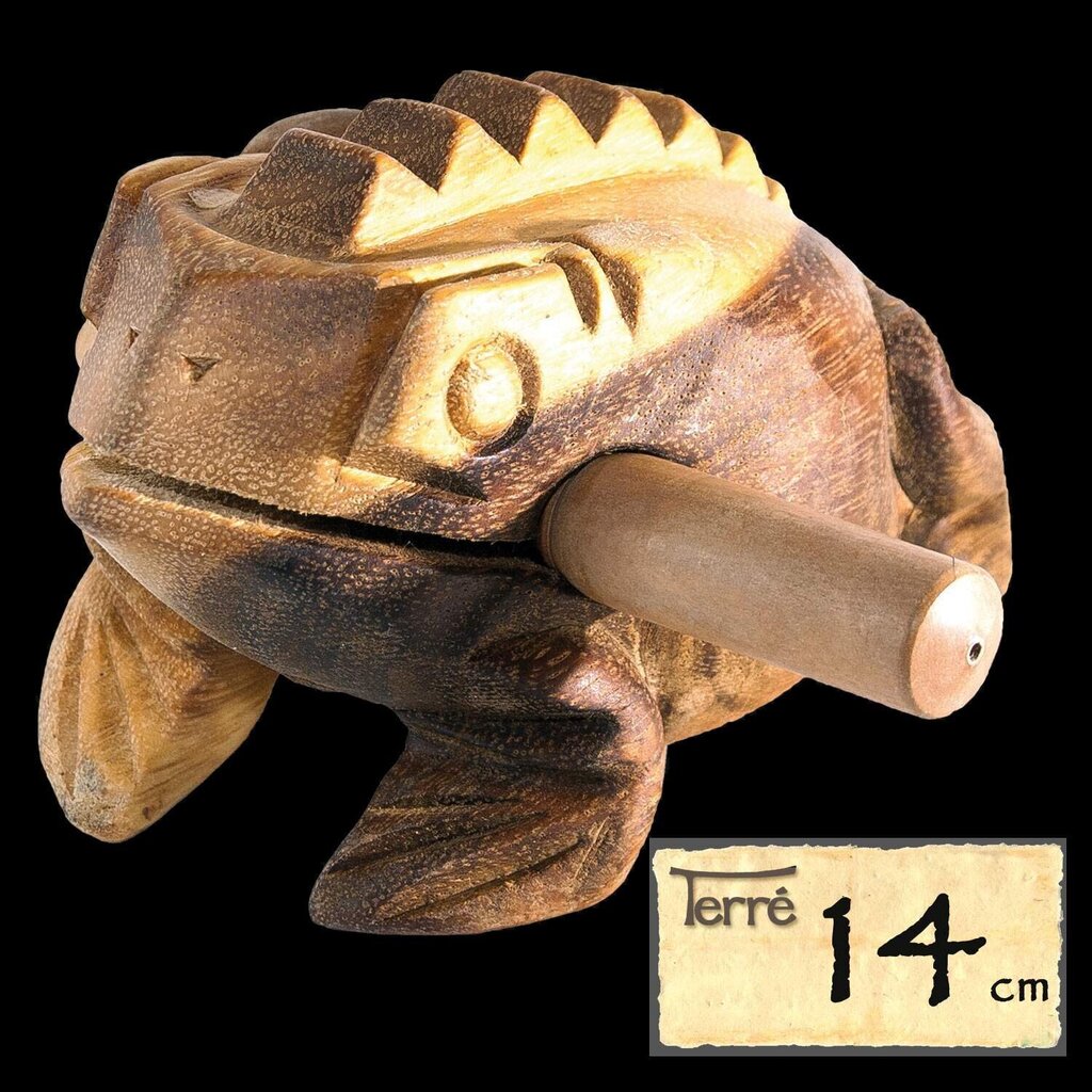 Vardes skaņas instruments Terre Sound Frog 14 cm cena un informācija | Perkusijas | 220.lv