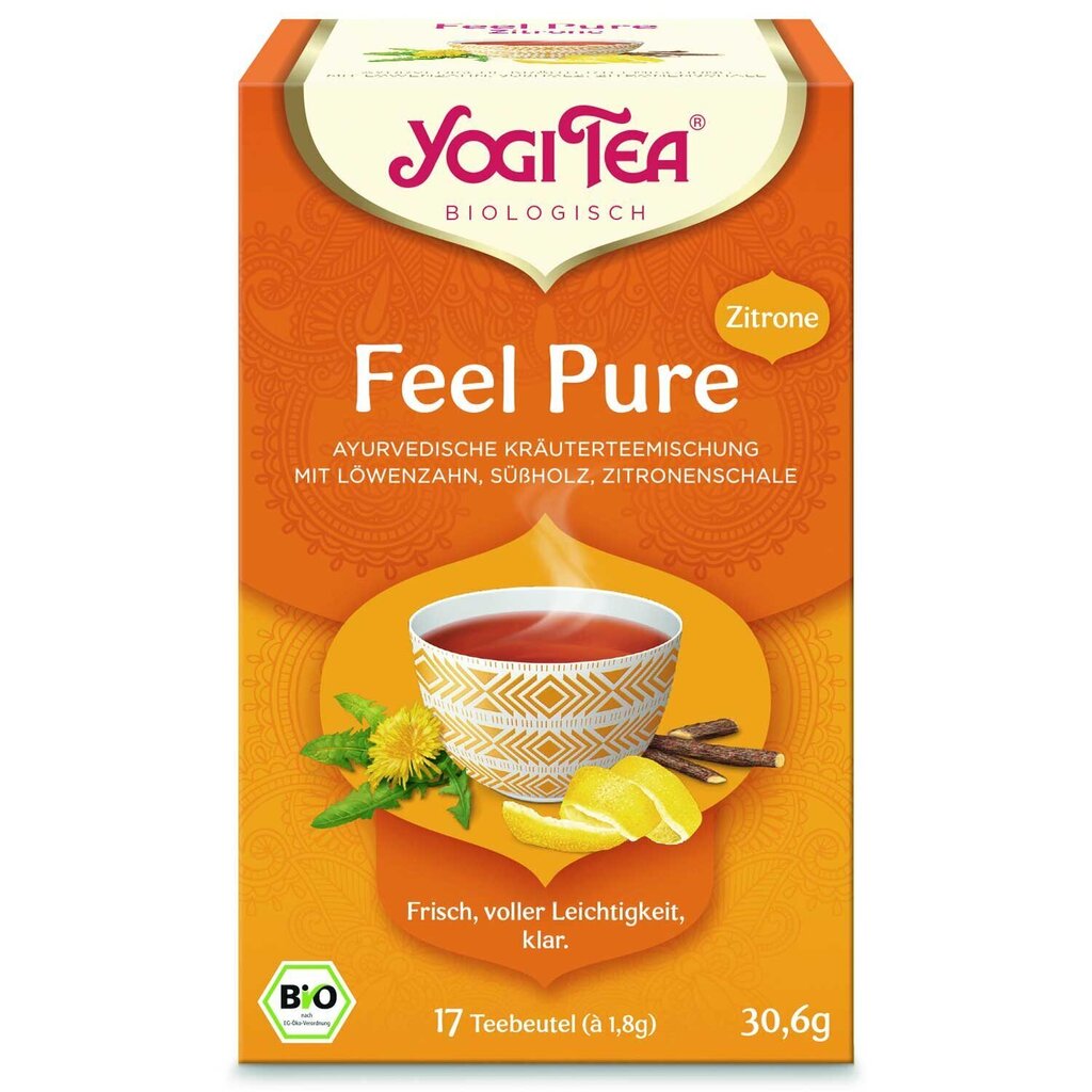 Yogi Tea pieneņu tēja ar citronu Detox With Lemon, 17 paciņas cena un informācija | Tēja | 220.lv