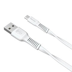 Baseus cable Tough (micro-USB | 1 m) white 2A цена и информация | Кабели для телефонов | 220.lv