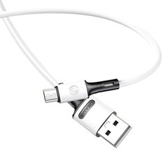 USB/Type-C vads USAMS, balts, 100 cm cena un informācija | Savienotājkabeļi | 220.lv