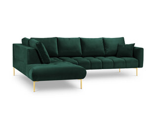 Stūra dīvāns Micadoni Home Malvin 5S-V, zaļš cena un informācija | Stūra dīvāni | 220.lv