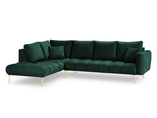 Stūra dīvāns Micadoni Home Malvin 5S-V, zaļš cena un informācija | Stūra dīvāni | 220.lv