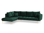 Stūra dīvāns Micadoni Home Malvin 5S-V, zaļš