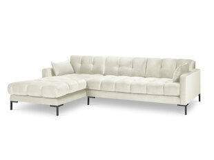 Stūra dīvāns Micadoni Home Mamaia 5S-V, gaišas smilškrāsas/melns цена и информация | Угловые диваны | 220.lv