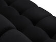 Stūra dīvāns Micadoni Home Mamaia 5S-V, melns cena un informācija | Stūra dīvāni | 220.lv