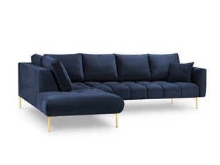 Stūra dīvāns Micadoni Home Malvin 5S-V, zils cena un informācija | Stūra dīvāni | 220.lv