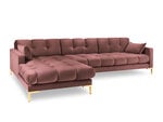 Stūra dīvāns Micadoni Home Mamaia 5S-V, rozā