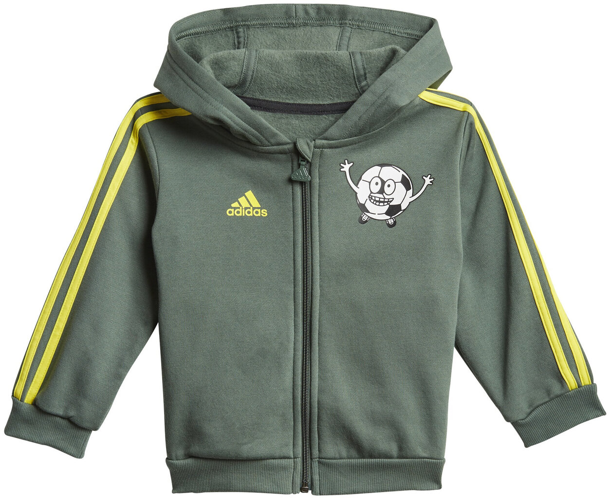 Adidas Sporta tērps bērniem I Lil 3s Jog Fl Black Green cena un informācija | Bikses zēniem | 220.lv