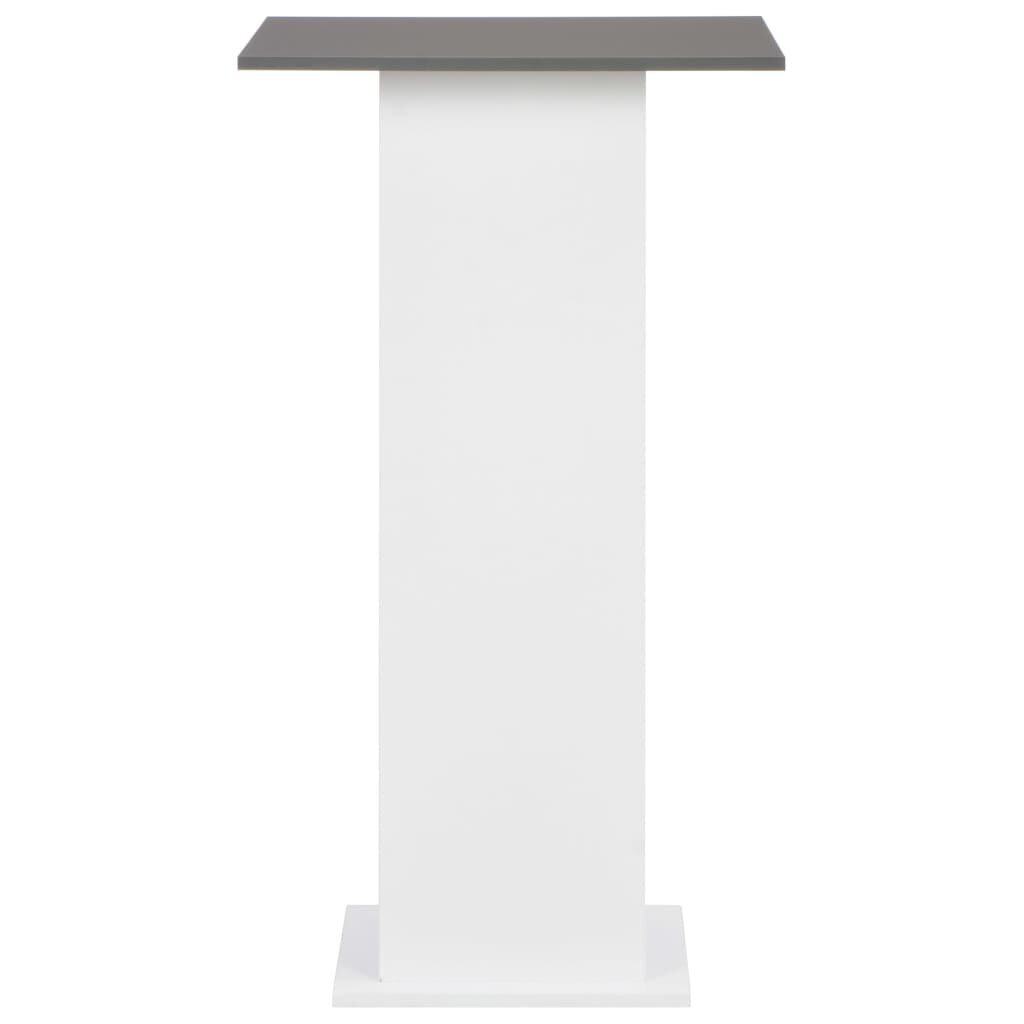 VidaXL bāra galds, 60x60x110 cm, balts cena un informācija | Virtuves galdi, ēdamgaldi | 220.lv