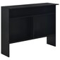 VidaXL bāra galds ar divām virsmām, 130x40x120 cm, melns цена и информация | Virtuves galdi, ēdamgaldi | 220.lv