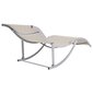 VidaXL saliekami sauļošanās krēsli, 2 gab., krēmkrāsas tekstilēns cena un informācija | Sauļošanās krēsli | 220.lv