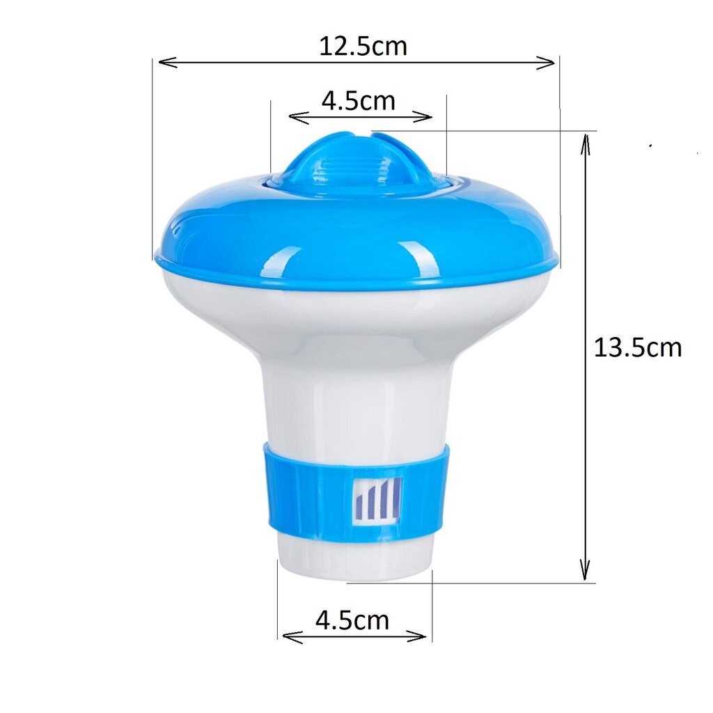 Peldošs dozators 20g tabletēm vai granulām Chemoform 12.5cm cena un informācija | Baseinu piederumi | 220.lv