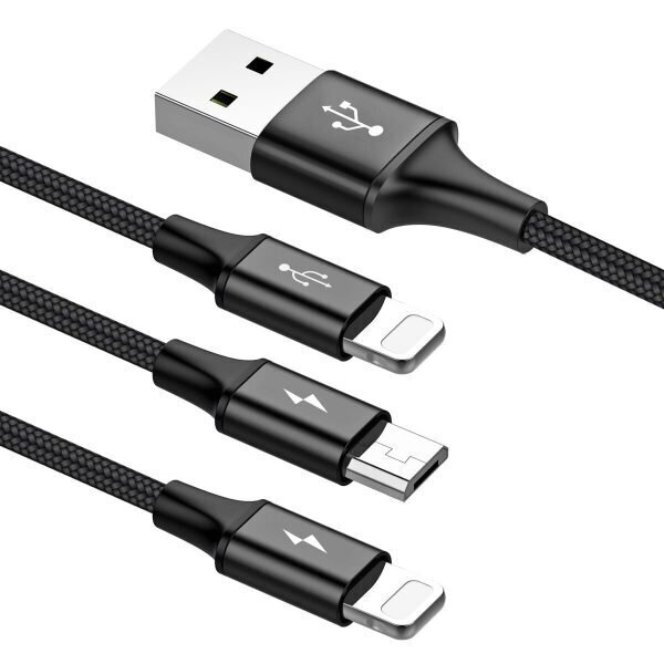 Baseu, Micro USB/Lighthing, 1.2 m cena un informācija | Kabeļi un vadi | 220.lv