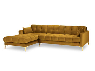 Stūra dīvāns Micadoni Home Mamaia 5S-V, dzeltens cena un informācija | Stūra dīvāni | 220.lv