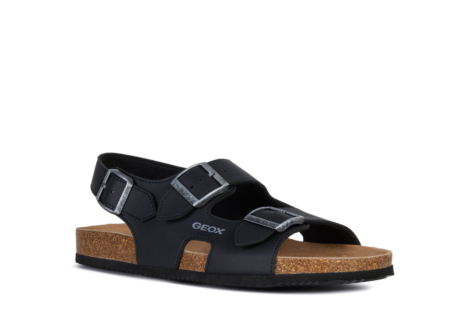 Vīriešu sandales GEOX SANDAL GHITA, melnas cena un informācija | Vīriešu iešļūcenes, čības, sandales | 220.lv