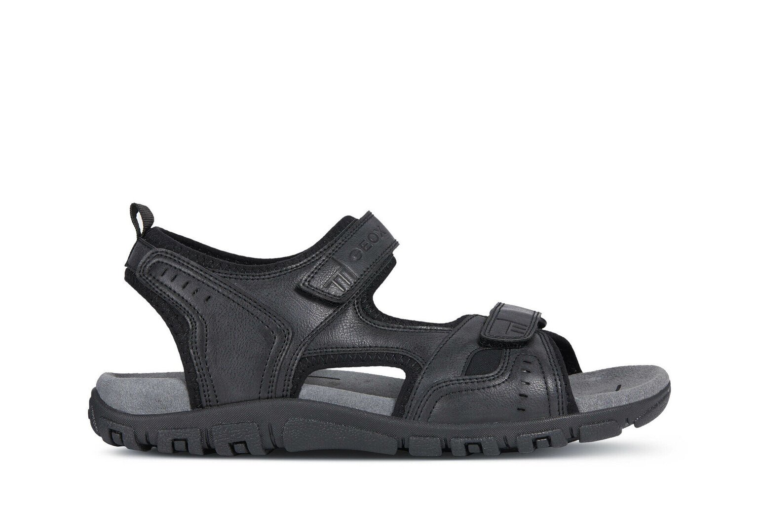 Vīriešu sandales GEOX UOMO SANDAL STRADA, melnas cena un informācija | Vīriešu iešļūcenes, čības, sandales | 220.lv