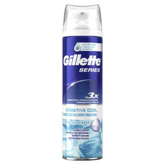 Skūšanās putas GILLETTE Series Sensitive Cool, 250 ml cena un informācija | Skūšanās piederumi, kosmētika | 220.lv