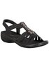 Sieviešu sandales RIEKER, melnas cena un informācija | Sieviešu sandales | 220.lv