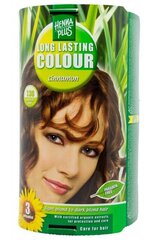 Hennaplus ilgnoturīga matu krāsa ar 9 ekoloģiskiem augu ekstraktiem krāsa Cinnamon 7.38 cena un informācija | Matu krāsas | 220.lv
