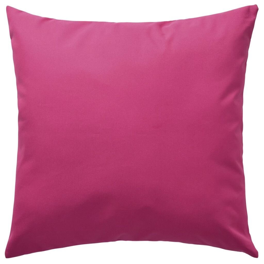 vidaXL dārza mēbeļu spilveni, 2 gab., 45x45 cm, rozā cena un informācija | Dekoratīvie spilveni un spilvendrānas | 220.lv