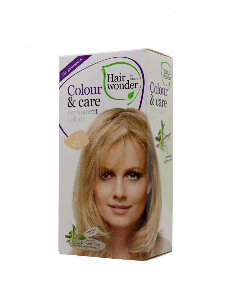 Hairwonder Colour & Care noturīga matu krāsa bez amonjaka gaišā blondīne 8 cena un informācija | Matu krāsas | 220.lv