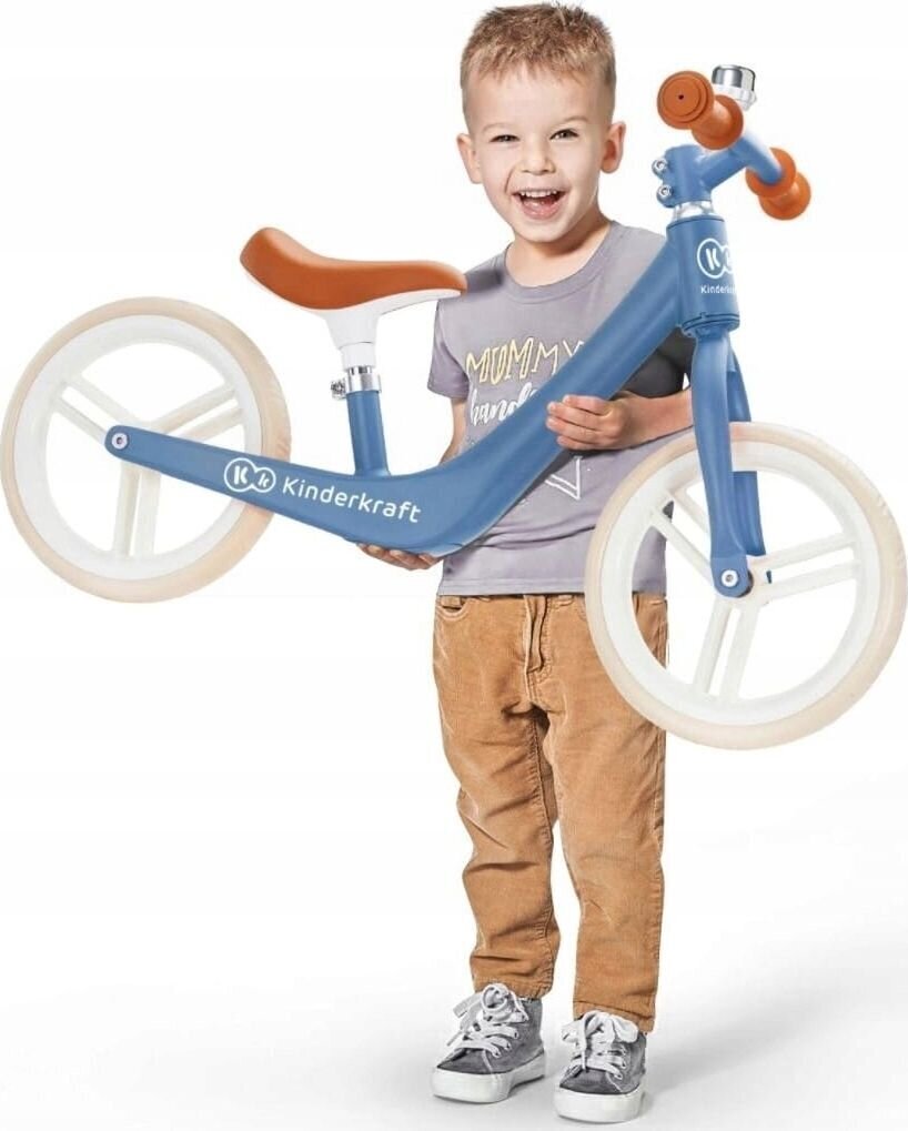 Balansa velosipēds KinderKraft Fly Plus, Blue sapphire cena un informācija | Balansa velosipēdi | 220.lv