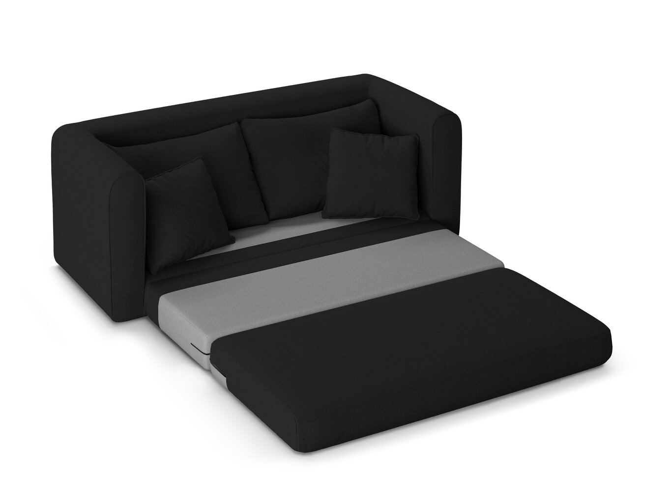 Dīvāns Micadoni Home Lido 2S, melns cena un informācija | Dīvāni | 220.lv