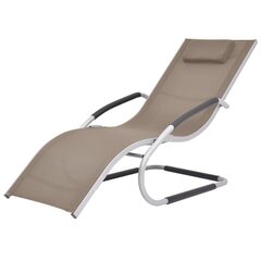 VidaXL sauļošanās zvilnis ar spilvenu, alumīnijs un tekstilēns cena un informācija | Sauļošanās krēsli | 220.lv
