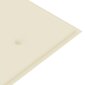 VidaXL dārza sola matracis, krēmkrāsas, 200x50x3 cm cena un informācija | Krēslu paliktņi | 220.lv